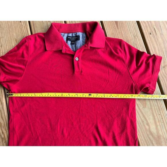Banana Republic Men's Dress Polo. Red. Size Small. Pullover. - Picture 6 of 7